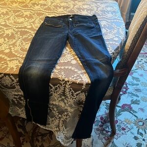 Dark Wash 7 jeans unique with zippers